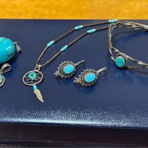 Turquoise and Silver Jewelry Set